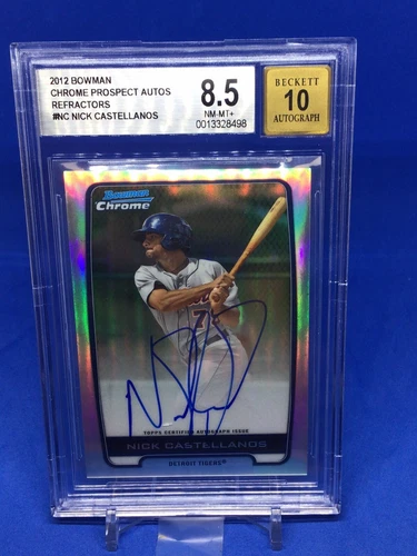 2012 Bowman Chrome Nick Castellanos Auto Autograph Rookie RC BGS 8.5 Refractor