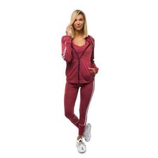 Women  s Burgundy Track Suit Set