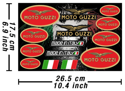 Kit Décalcomanies Autocollants Moto Guzzi Stornello Réservoir