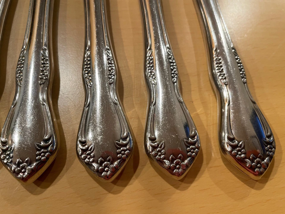 Lote de 9 cuchillos de cena Wm A Rogers Deluxe de acero inoxidable MANSFIELD Foto 2 de 4