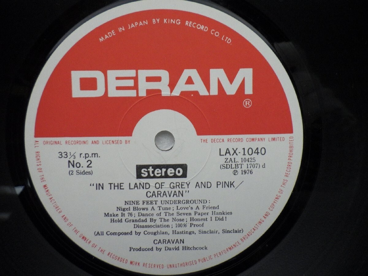 CARAVAN LAX1040 DERAM IN THE LAND OF GREY AND PINK JAPAN Vinyl LP