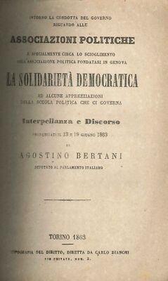 intorno la condotta del governo riguardo alle associazioni politiche e specialme
