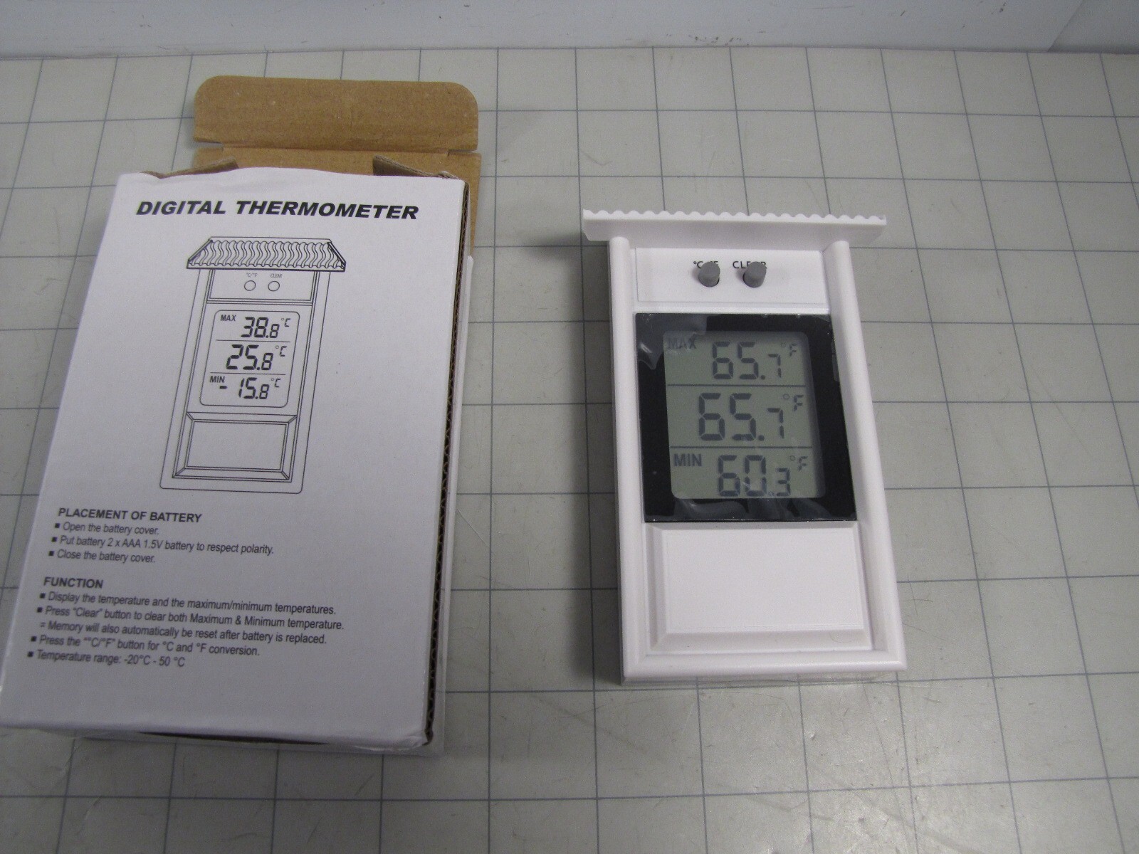 Digital Greenhouse Thermometer Min / Max Display °C / °F Wall Mounted NEW