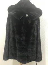 Mink Black Kopenhagen Fur Coat Jacket S M Fur Genuine Premium Quality Rrp £3000