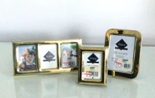 Fetco International Beacon Hill Mini Solid Brass Picture Photo Frame Set of 3