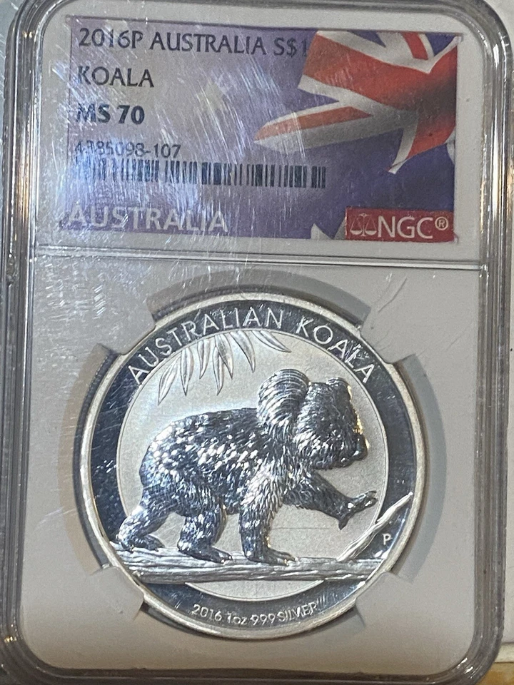 2016P Australia Koala Silver 1 Oz. $1 Coin NGC MS70. Top Pop 📈📈 - Image 2 of 4