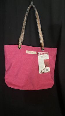 NEW Porto Vino City Tote in Fuschia with 4 Wine Pouches Wine Tote