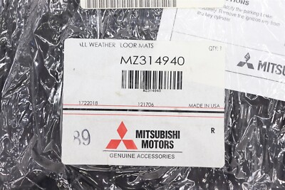 NEW OEM Mitsubishi Front & Rear Floor Mat Set MZ314940 Outlander
