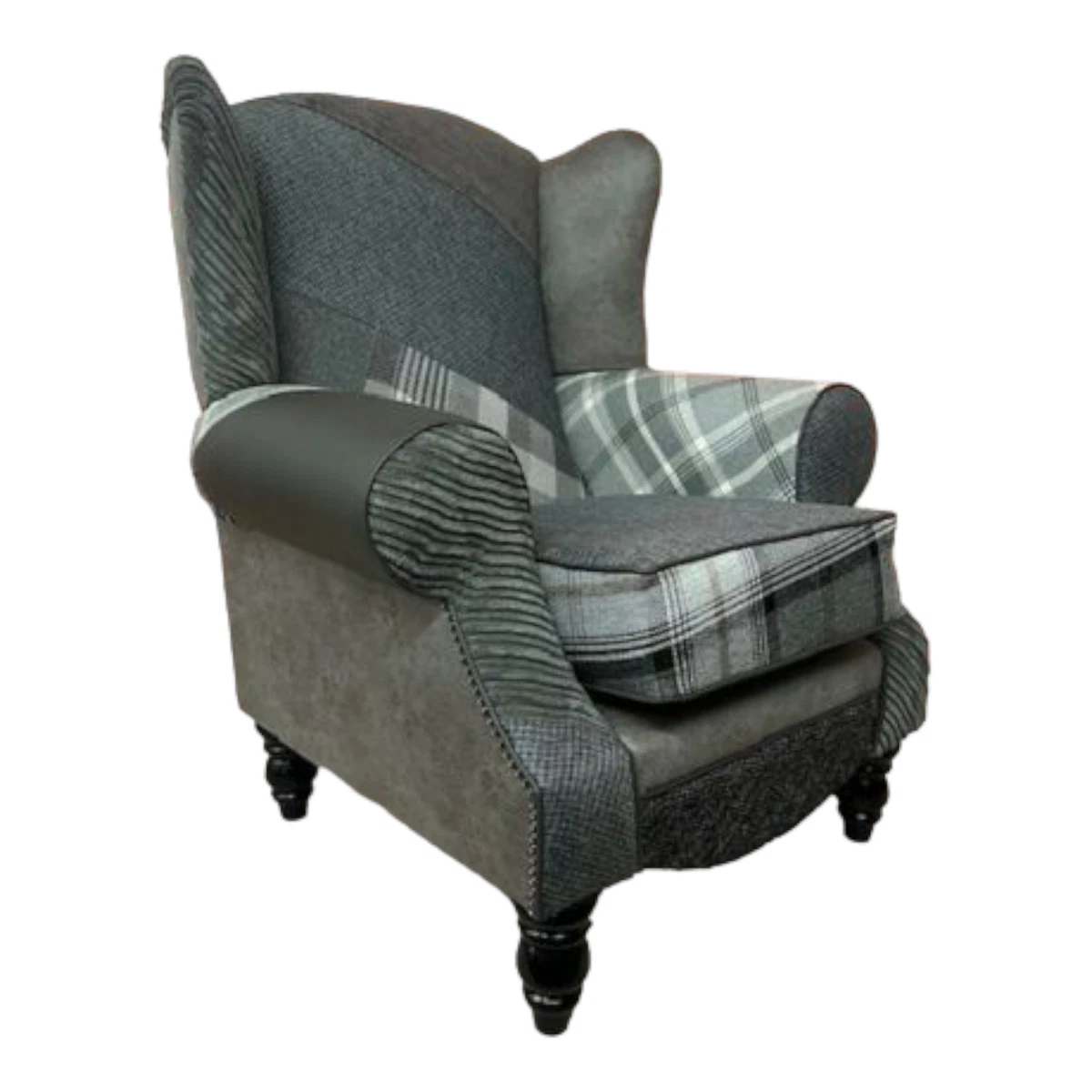 Grey 2024 patchwork chair