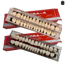 56 Pcs False Teeth Dental Complete Acrylic Resin Denture Teeth, 2 Set Whole T...