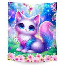 Blanket Gifts for Girls, Cat Blankets for Cat Lovers, Girls Throw Gifts, Cute...