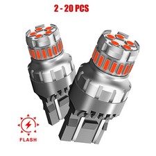 7443 Led Red Strobe Flash Turn Signal Brake Stop Tail Parking Light Bulbs 2-20x