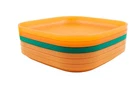Tupperware Multi-Color Plastic Square Dessert Snack Food Serving Luncheon Plate