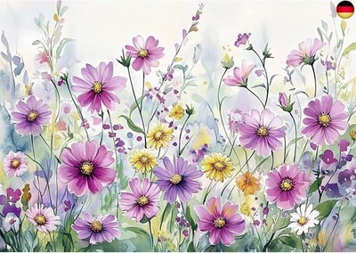 NEWENMO 5D Wildblume Diamond Painting Full Drill,Schöne Blume Diamant Painting