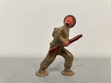 Barclay Pod Foot Series ca 1950s B246 Soldier Running in Khaki