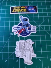 3 NASA Mission Stickers Decals Curiosity Mars Shuttle Fun Space