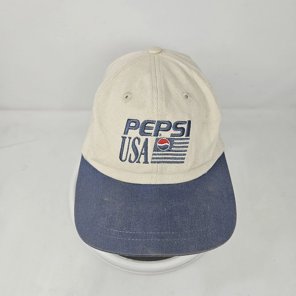 Gorra de béisbol ajustable vintage Pepsi EE. UU. años 90 hecha en Filipinas Foto 2 de 4