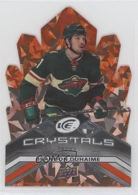 2021 Upper Deck Ice Crystals Rookies Orange 39/99 Brandon Duhaime Rookie RC 4z8