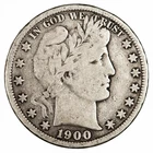 1900S Barber Half Dollar 50C Raw