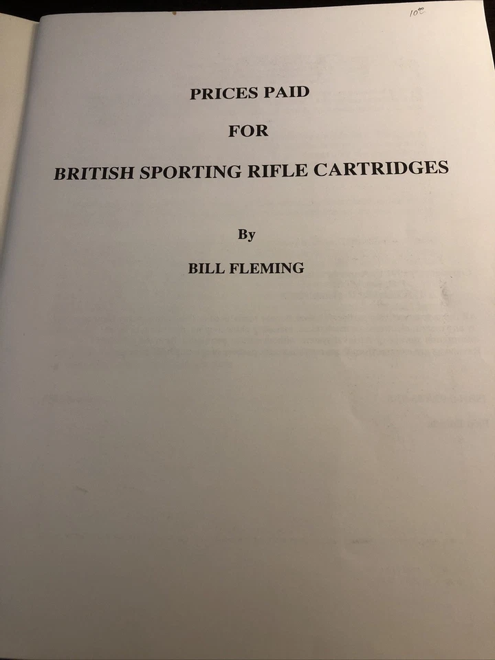 Prices Paid For British Sporting Rifle Cartridges Bill Fleming - Image 4 of 4