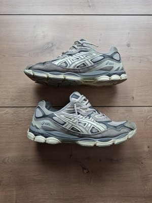 ASICS Gel-NYC Sneaker Grau Beige Gr. 44US 8 Guter Zustand