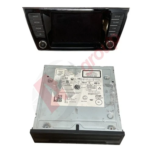 SKODA FABIA MK3 15-18 RADIO STEREO DISPLAY SCREEN HEAD UNIT 5Q0035842C