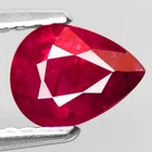 0.78ct.EXTRA RARE RED RUBY SIAM NORMAL HEATED NATURAL GEMSTONE PEAR TOP QUALITY