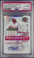 2024 Prospect Edition Silver Prizm Signatures Thomas Saggese #61 PSA 10 Auto 8d2