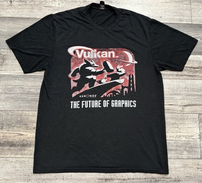 Vintage Vulkan: The Future Of Graphics Shirt Mens Medium Khronos Group Black