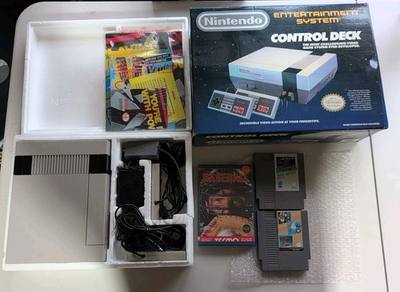 #ad Nintendo Entertainment System Control Deck CIB Complete W Games Clean VGC $285.00