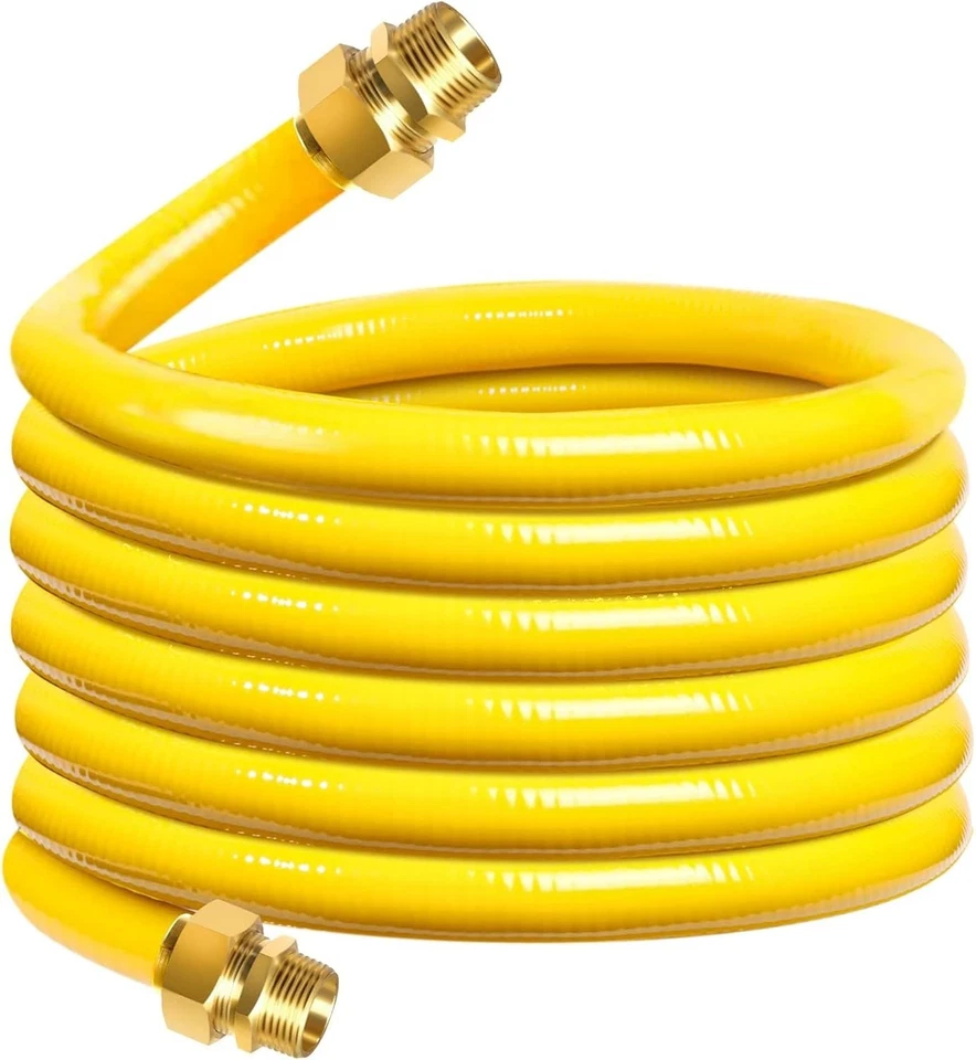 Safe 100FT Gas Line with 1/2" Diameter & Brass Fittings for Propane/Natural Gas - Image 3 of 4