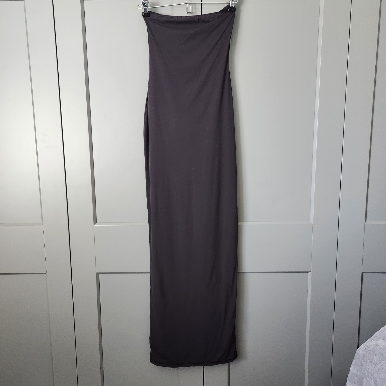 New Skims Fits Everybody Wrapping Long Slip Dress Onyx S Small Black Wrap image 2