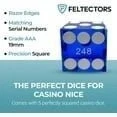 Feltectors Precision Dice 19mm Weighted Loaded Casino Grade, 5 Count, Blue - Image 4 of 4