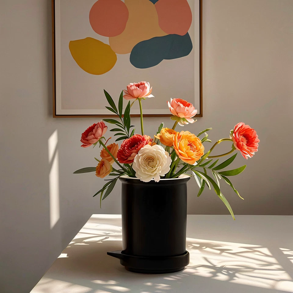 Цветной керамический цветочный горшок — горшок случайного цвета для дома, офиса - Изображение 4 из 4