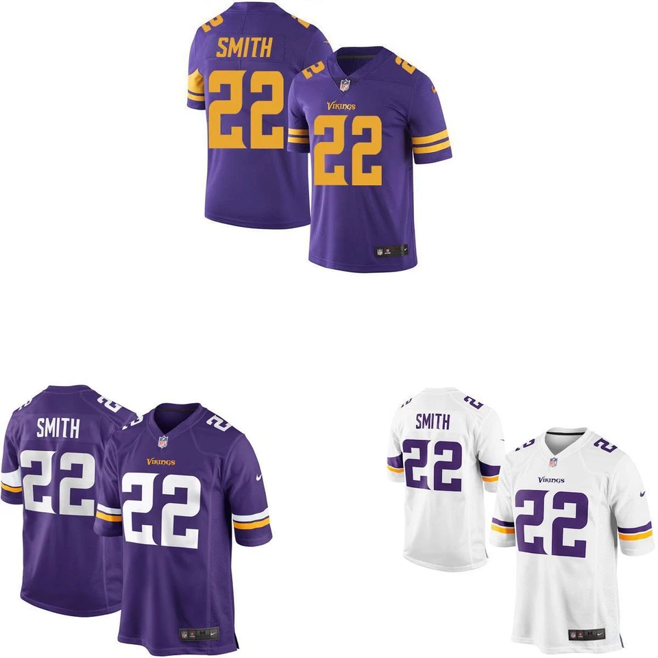 Harrison Smith Vikings Men stitched Jersey White / Purple / Rush