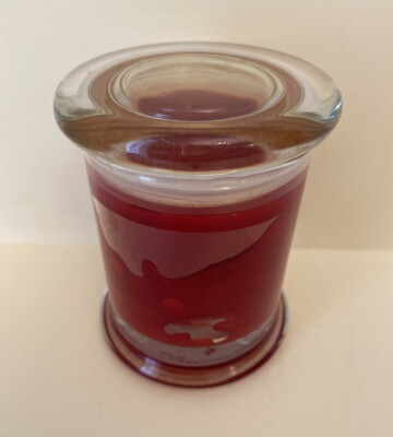 Holiday Home Cranberry Apple ~ 9oz Glass Container w/Lid ~ Empire Candle Co