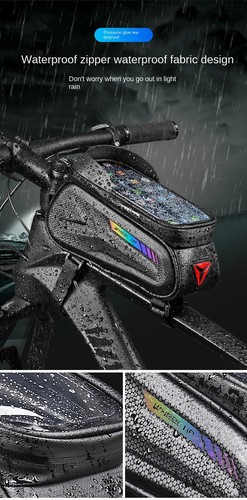 7'' MTB Bike Mobile Waterproof Phone Holder Case Bag Touch Screen Bicycle Pouch - Picture 9 of 16