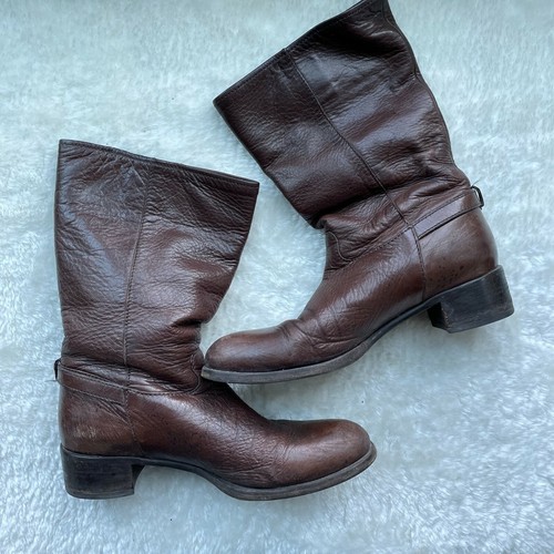 PRADA Brown Leather Riding Boots - 39 - Picture 2 of 8