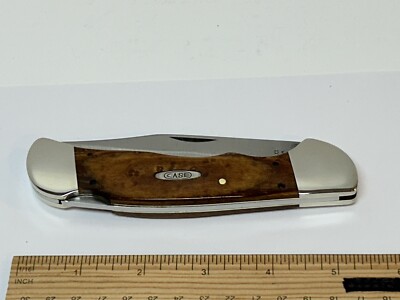 VINTAGE CASE XX CURLY MAPLE LARGE FOLDING LOCK POCKET KNIFE 7103L