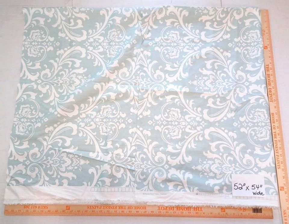 Lt Green White Premier Traditions Home Decor Sewing Fabric Cotton 1 Pc 52" x 54" - Image 3 of 4