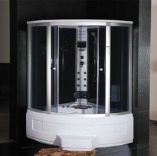 Cabina idromassaggio con vasca 135x135 angolare con 12 idro getti e cromoterapia