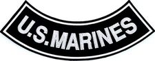 U.S. MARINE MILITARY VETERAN MOTORCYCLE VEST 11" ROCKER PATCH CL-62