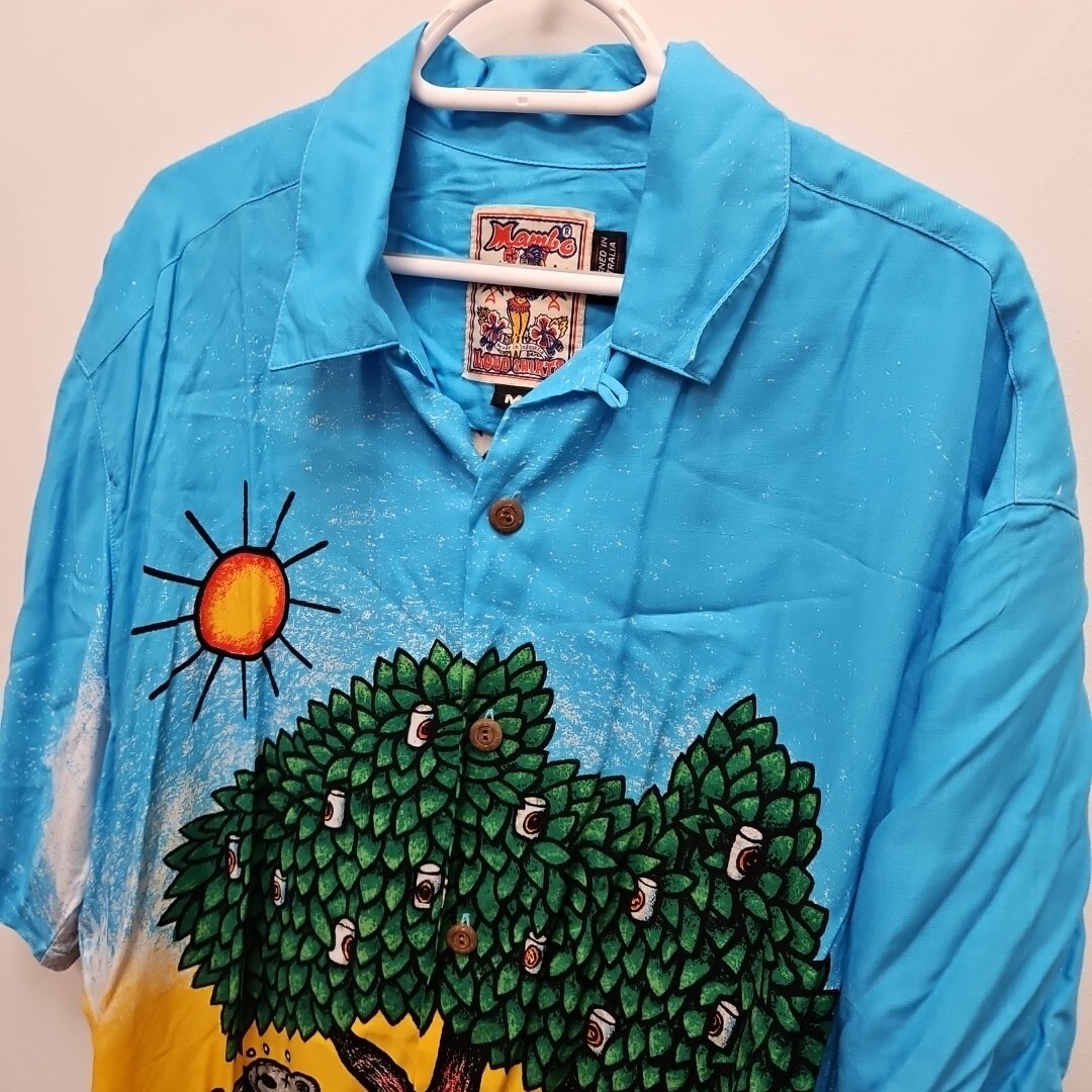 Vintage Mambo Loud Shirt Australian Beer Kangaroo Tree Reg