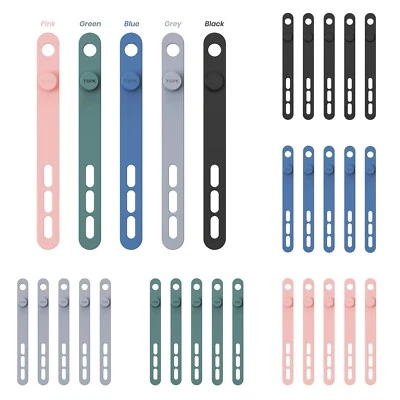 TOPK Quality Silicone Straps Long And Wide Wire Cable Ties Organizer Reusable UK