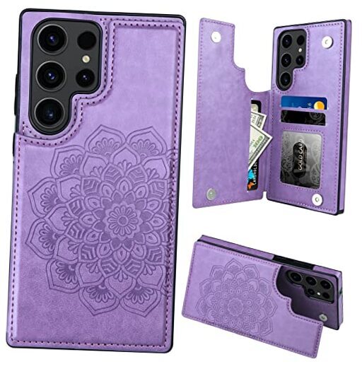 for Samsung S23 Ultra Case with Card Galaxy S23 Ultra 6.8