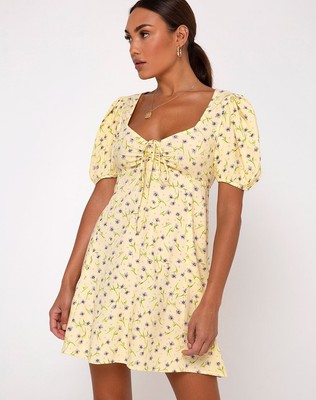 bardot lemon drop dress
