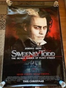 SWEENEY TODD 4' X 6' BUS SHELTER POSTER - Original - JOHNNY DEPP