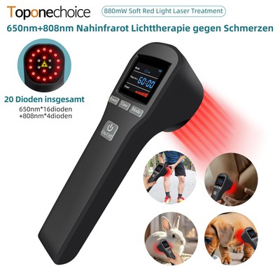 Handgerät Kalte Laser TherapieGerät 880mW Soft Lazer für Haustiere und Menschen