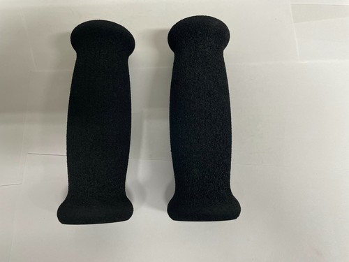 Suzuki black foam rubber open end barrel street bike comfort Grips 7/8" 130MM - Picture 3 of 4