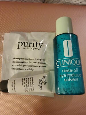 Clinique Rinse Off Eye Makeup Solvent 2 and Philosophy Hands of Hope Hand Cream 